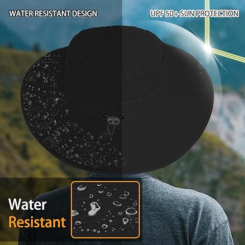 Miniatura 3 de ZOORON Sombreros de sol para hombres y mujeres UPF 50+, sombrero de pescador, protección UV, sombrero Boonie para pesca, senderismo, jardín, safari,