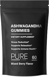 Ashwagandha Gummies – 60 Vegan Gummies | 300mg Root Extract + Vitamin D2 | Supports Relaxation & Rest | Mixed Berry Flavor | Non-GMO, Gluten-Free, Made in USA
