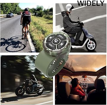 Wireless Bluetooth Media Remote Button,Adjustable Direction Waterproof Controller,Steering Wheel Control for iPhone/Android Device.Suitable for Bicycles,Electric Bicycles,Cars