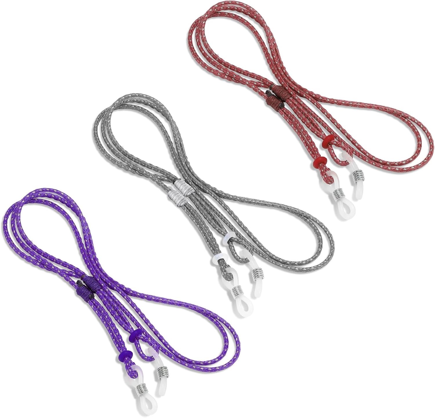 Eye Glasses Holders Around Neck 3Pcs Anti-slip Eyeglasses Strap Adjustable Sunglass Holder Rope Glasses Chain for Women