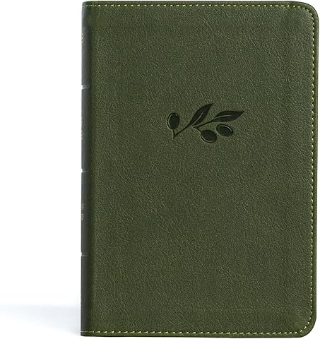 NASB Large Print Compact Reference Bible, Olive LeatherTouch, Red Letter, Presentation Page, Cross-References, Full-Color Maps, Easy-to-Read Bible Karmina Type