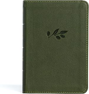 NASB Large Print Compact Reference Bible, Olive LeatherTouch, Red Letter, Presentation Page, Cross-References, Full-Color Maps, Easy-to-Read Bible Karmina Type