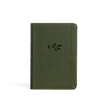 NASB Large Print Compact Reference Bible, Olive LeatherTouch, Red Letter, Presentation Page, Cross-References, Full-Color Maps, Easy-to-Read Bible Karmina Type