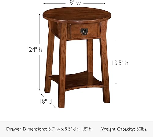 Miniatura 7 de Teo - Mesa auxiliar ovalada de madera maciza con estante, color marrón cereza chocolate, perfecta para salas de estar, dormitorios y espacios