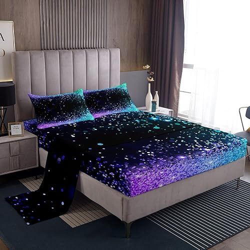 Miniatura 23 de Manfei Juego de sábanas musicales tamaño matrimonial, juego de ropa de cama con estampado de notas musicales retro para niños y niñas, decoración de