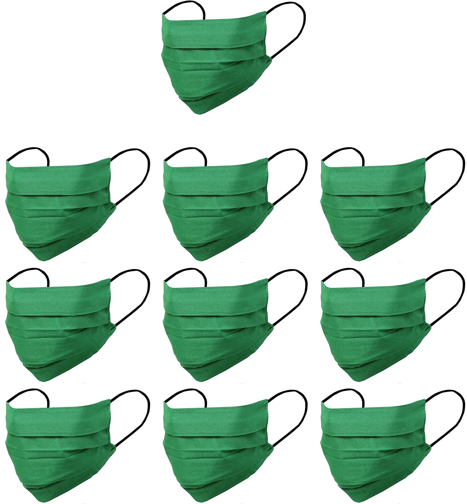 Little Innocents Reusable Washable Cotton Unisex Face Mask Without Valve (Green, Free Size) - Pack of 10 (B092MRBXZW) Amazon Price History, Amazon Price Tracker
