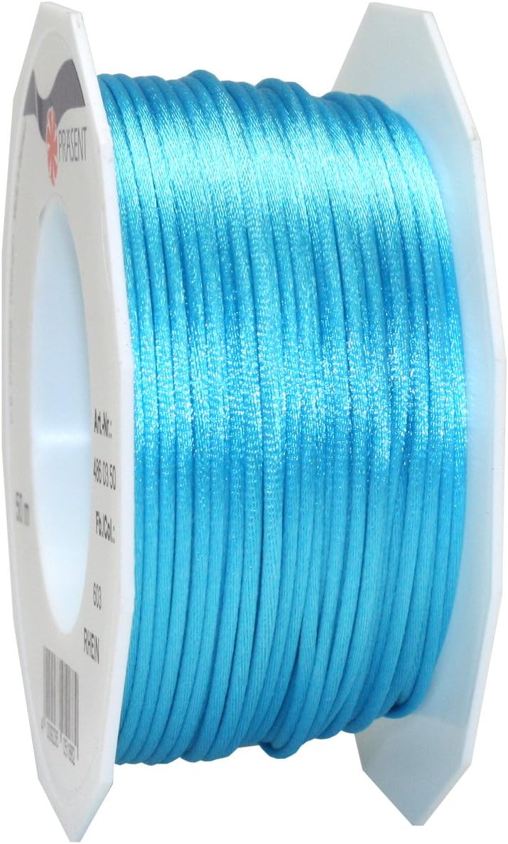 PRÄSENT C.E. 3 mm - 50 m Pattberg Ribbon Rhein Cord, Turquoise