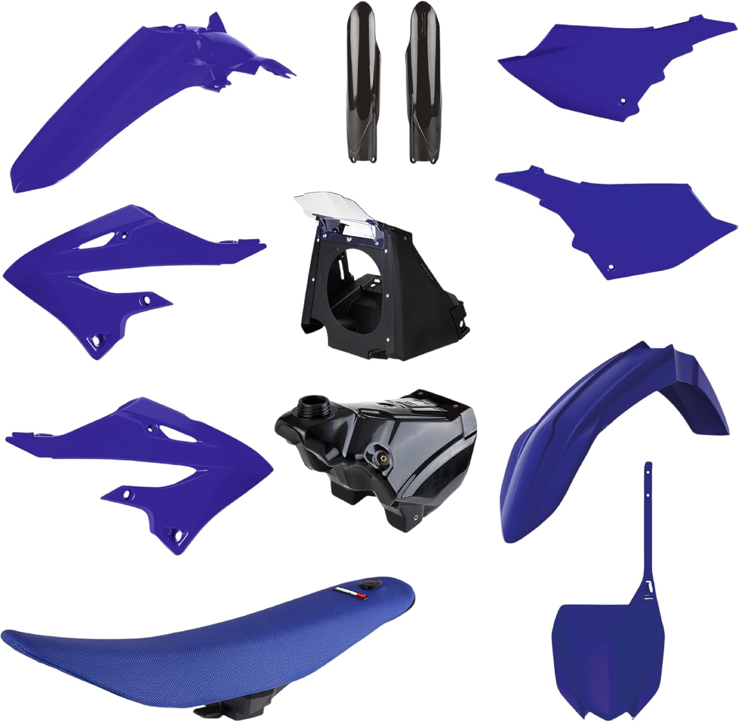 Polisport Motocross (MX) Restyling Kit for Yamaha YZ 125/250 (2002-2021) Dirt Bike – OEM Quality, Durable, Flexible & Perfect Fit – Blue/Black