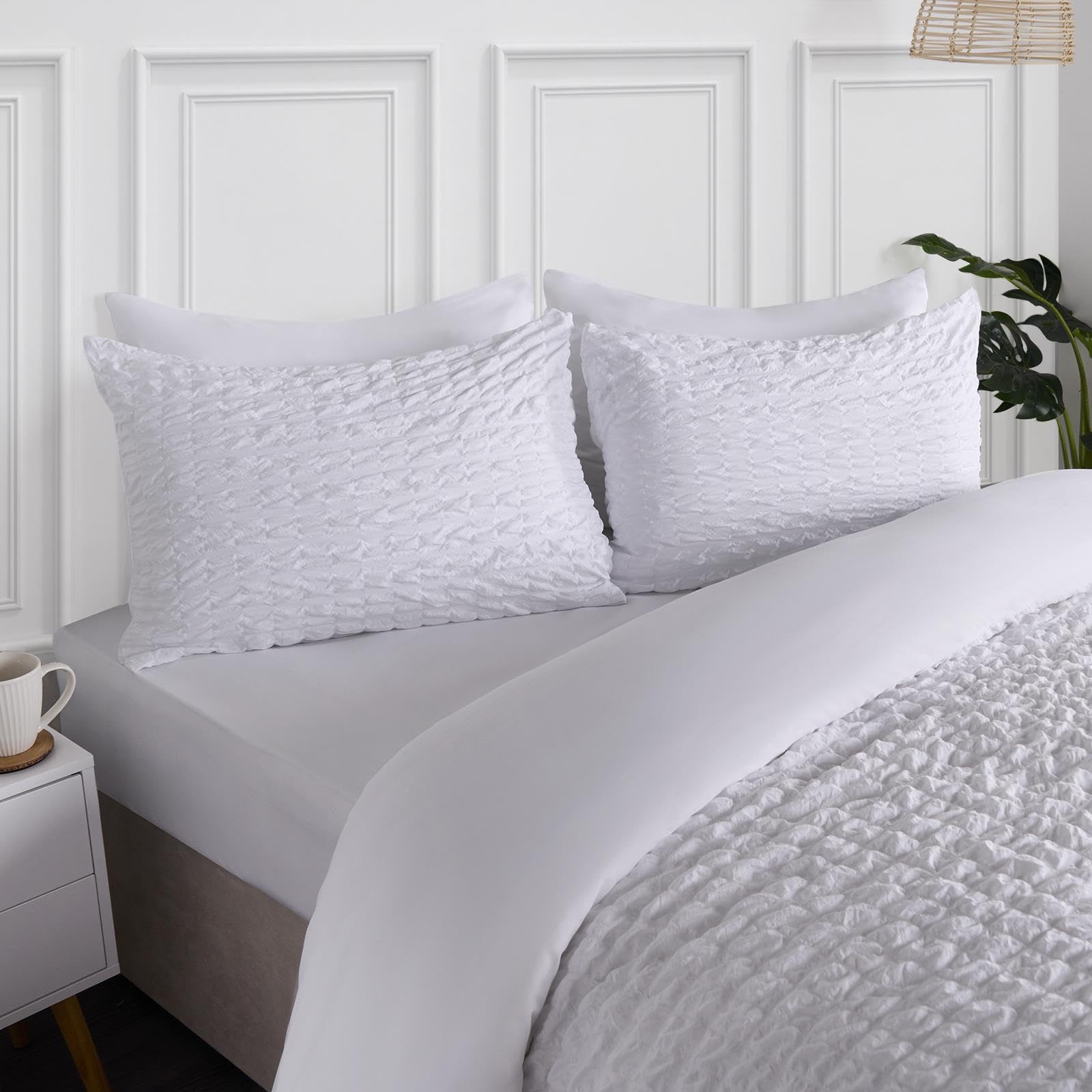 OHS White Bedding Double Duvet Set - Image 3