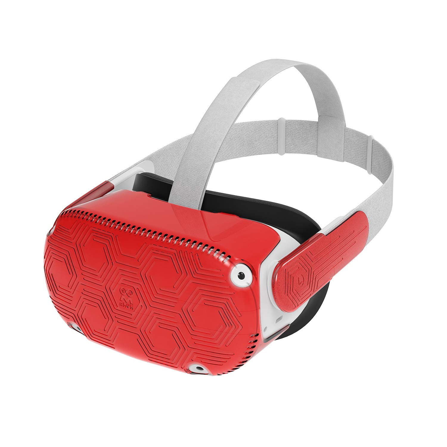 AMVR VR Headset Protective Shell, Light & Durable Front Face Cover for Meta Quest 2 Accessories, Preventing Collisions and Scratches (Red)