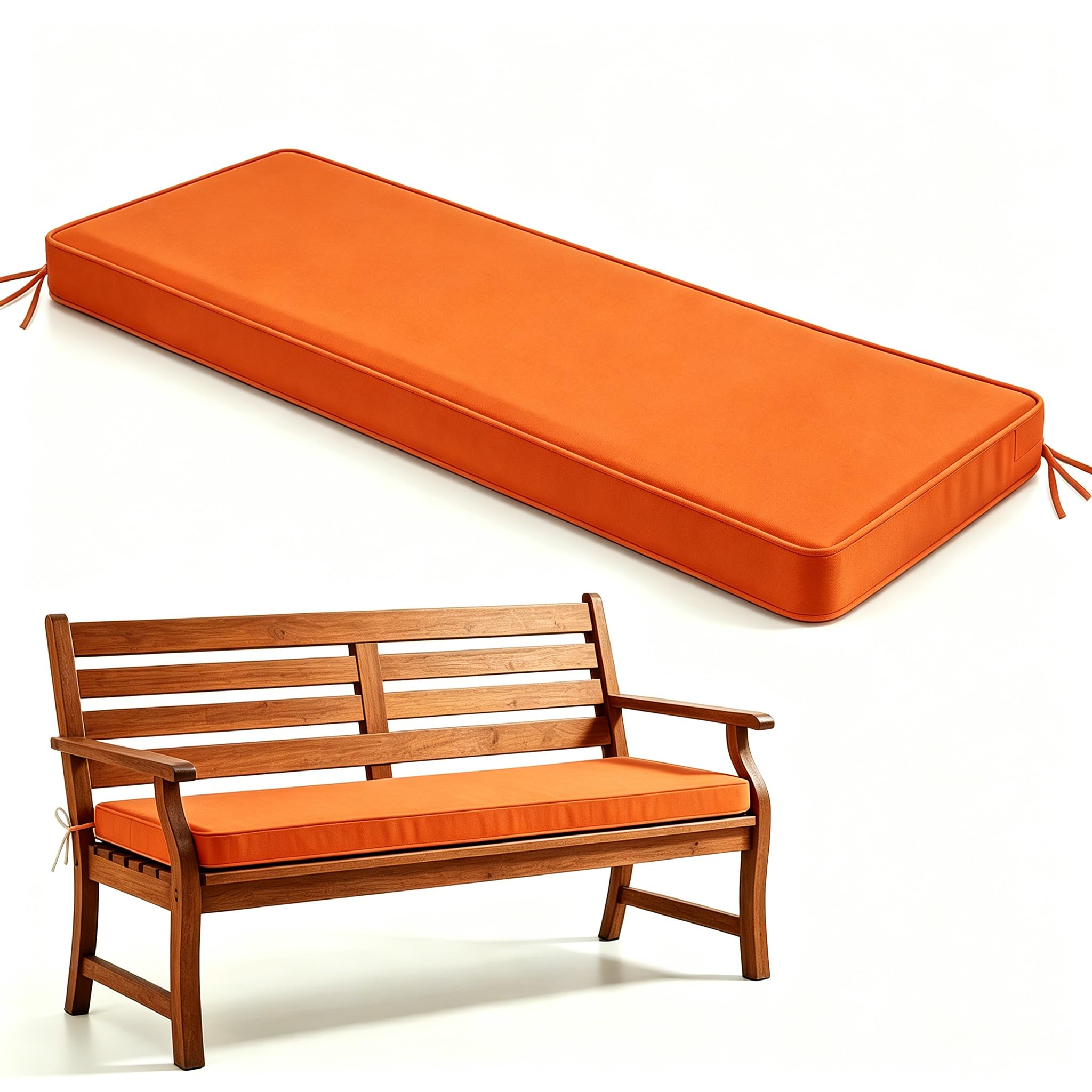 Cojín para Banco de Exterior Impermeable para Muebles de Patio Cojín Antideslizante con Funda Extraíble para Columpio de Jardín Sofá de Porche O Terraza