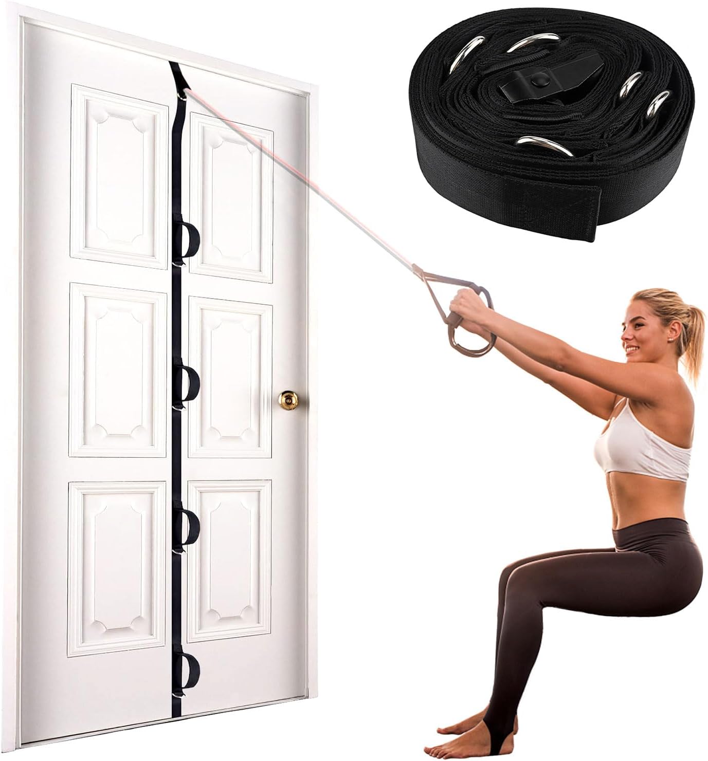 Amazon.co.jp ドアアンカーストラップ レジスタンスバンド用 耐久省スペースワークアウトアタッチメント簡単セットアップ 筋トレ
