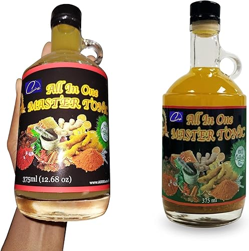 Miniatura 7 de 13oz Organic All in One Master Tonic jugo con canela, clavo, vinagre de sidra de manzana natural, limón, jengibre, cúrcuma, pimienta de cayena,