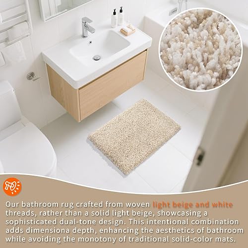 Miniatura 4 de Yimobra - Tapetes de baño, microfibra absorbente agua, ultrasuaves, antideslizantes, afelpados, esponjosos y gruesos, lavables, piso de baño,