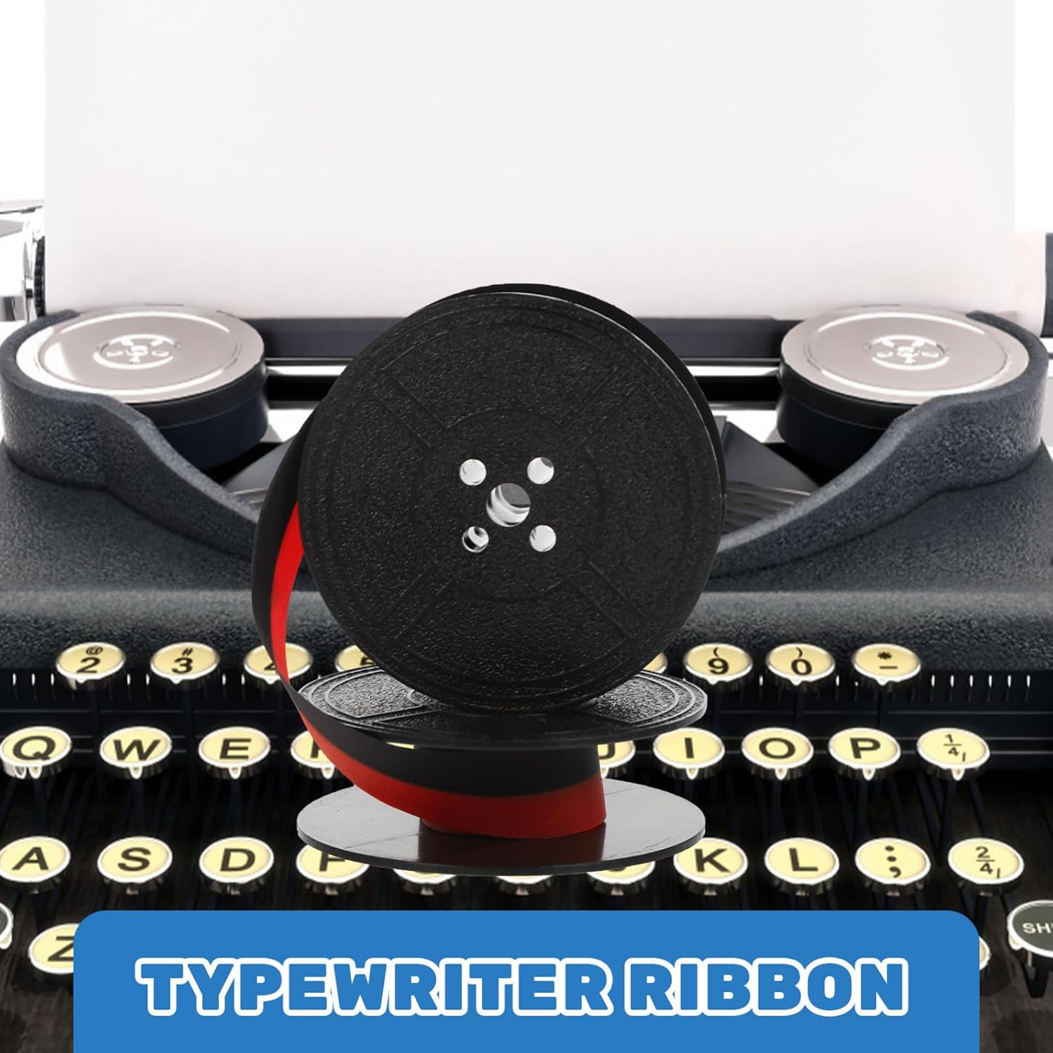 Universal Typewriter Ribbon Replacement Twin Spool Nylon Ink