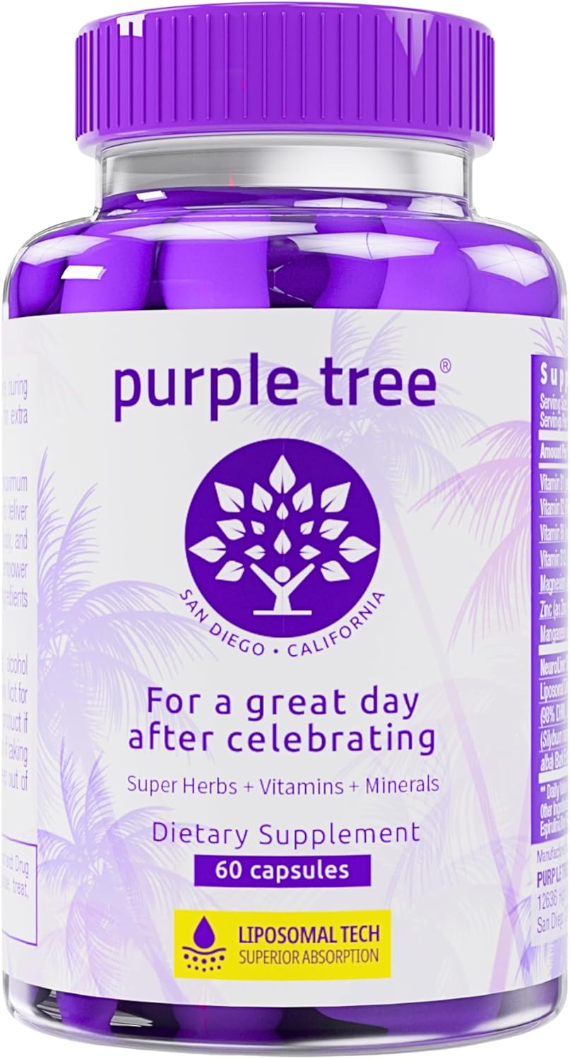 Purple Tree post-celebration wellness supplement with liposomal DHM