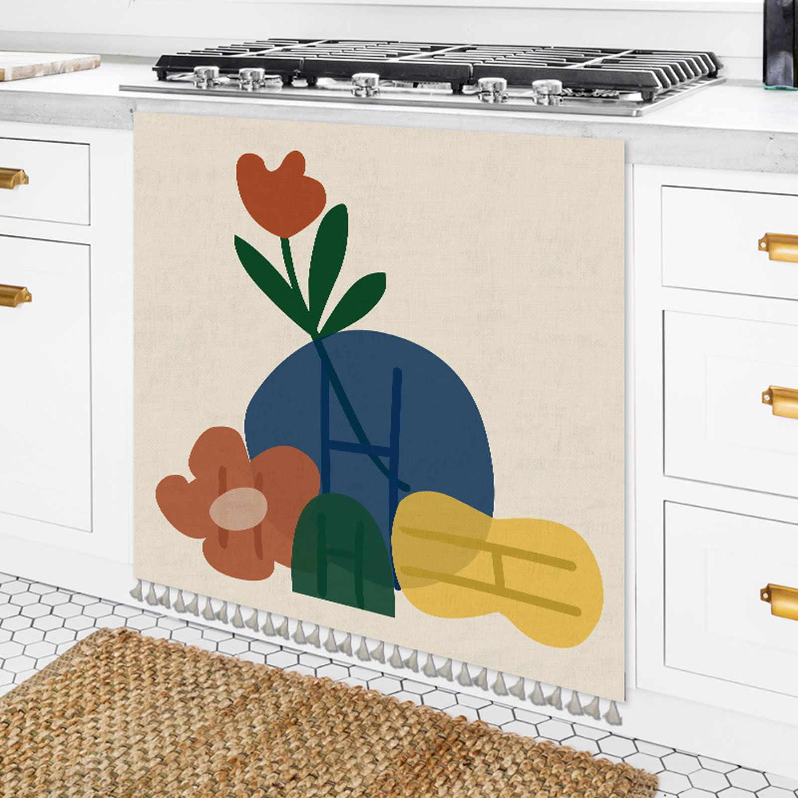 Wansiman Cafe Curtains,Kitchen Curtains,kitchen Curtains For Windows,can Filter Sunlight,block Oil Stains,are Waterproof,for Under The Sink,bookcase,as A Door Hang,With Hook And Loop Strip
