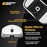 ENDGAME GEAR XM2we Souris de jeu sans fil, souris programmable avec 5 Boutons et 19,000 DPI, blanc