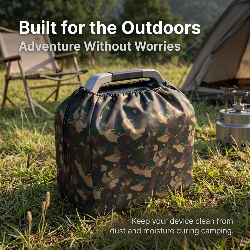 Reversible Sleeve for Monster Vision/Vision 2, Neoprene Cover | 1.5mm Thick Water-Resistant Case, Adjustable Drawstring, Scratch-Resistant & Dustproof, Black & Camo