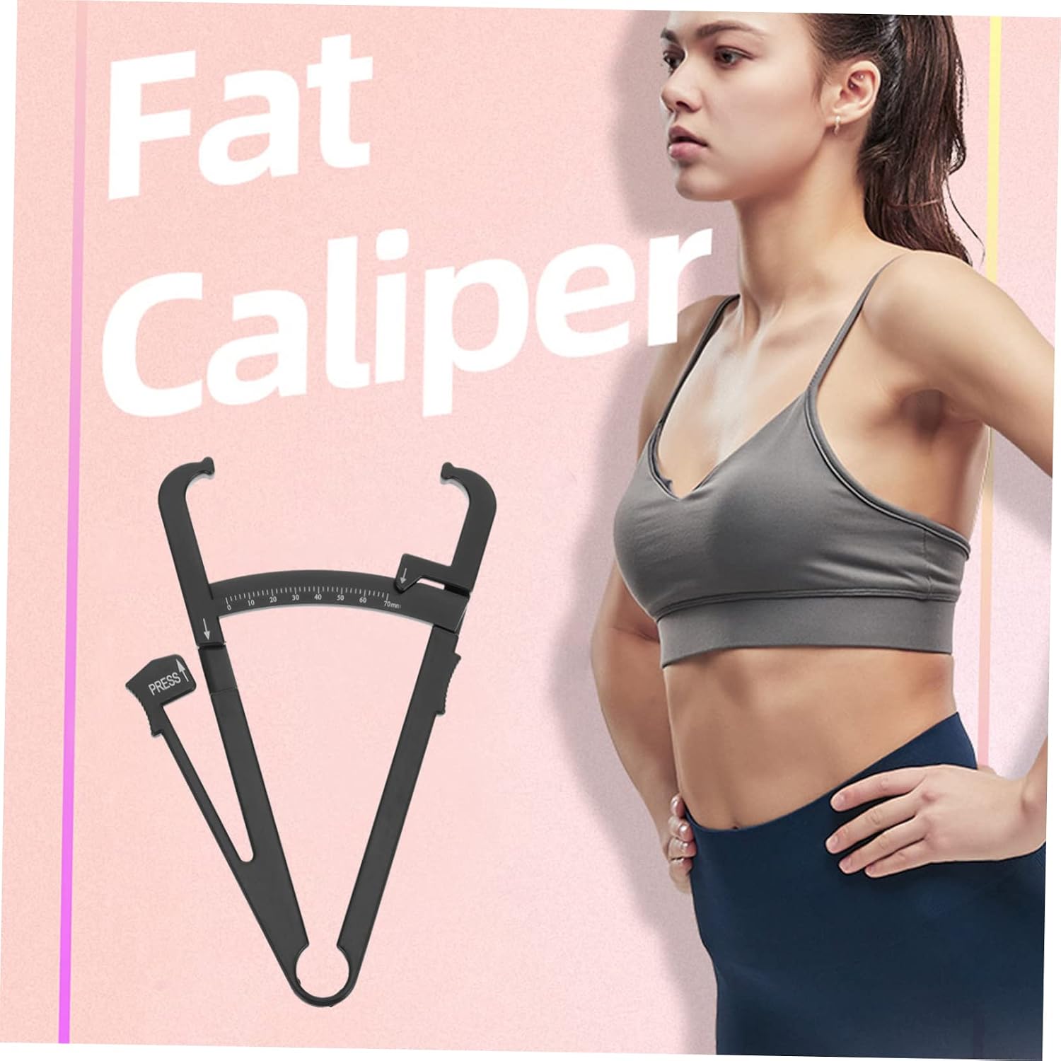 Skinfold Caliper 2pcs Handheld Body Fat Measurement Device