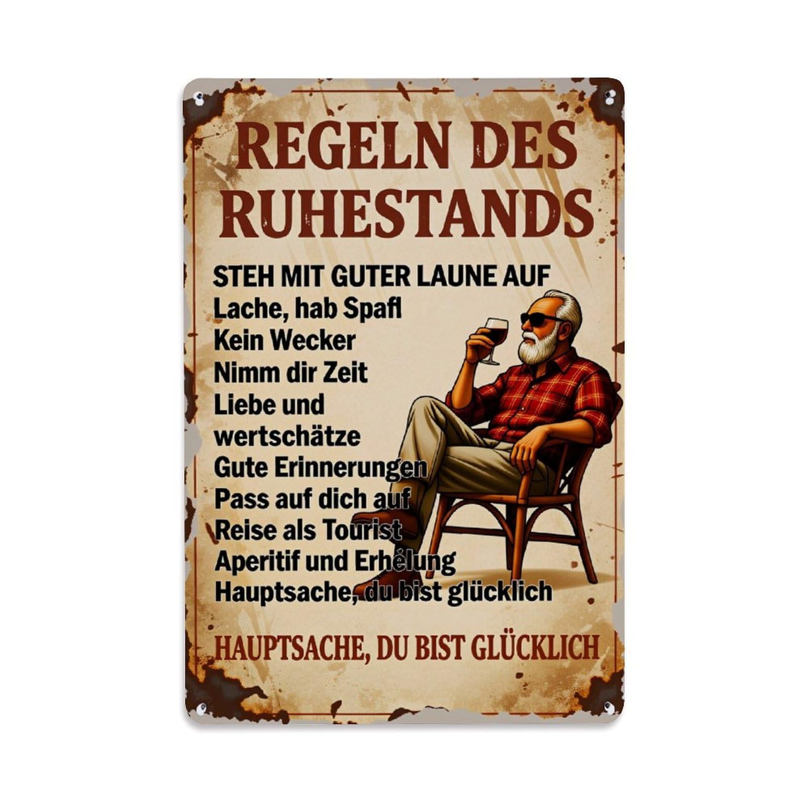 Lzwbntey Vintage Retro Metal Sign Art Metal Tin Sign Retro Wall Decor For Home Bar Garage Cafe, Indoor & Outdoor Decorative Metal Poster, 8X12 Inch