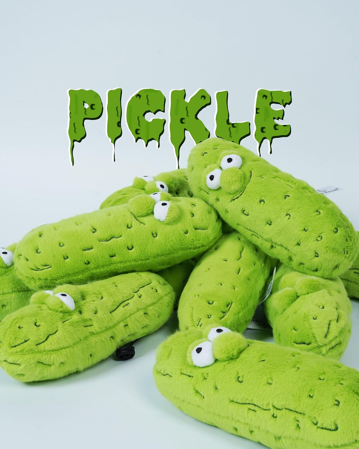 Big Teeth Big Dill Pickle Putter Cover, Plush Funny Putter Head Covers, for Blade, Half Mallet and Hybrid Club, Jar More Putts Funny Putter Cover, Drawstring Closure, You're A Big Dill to Me