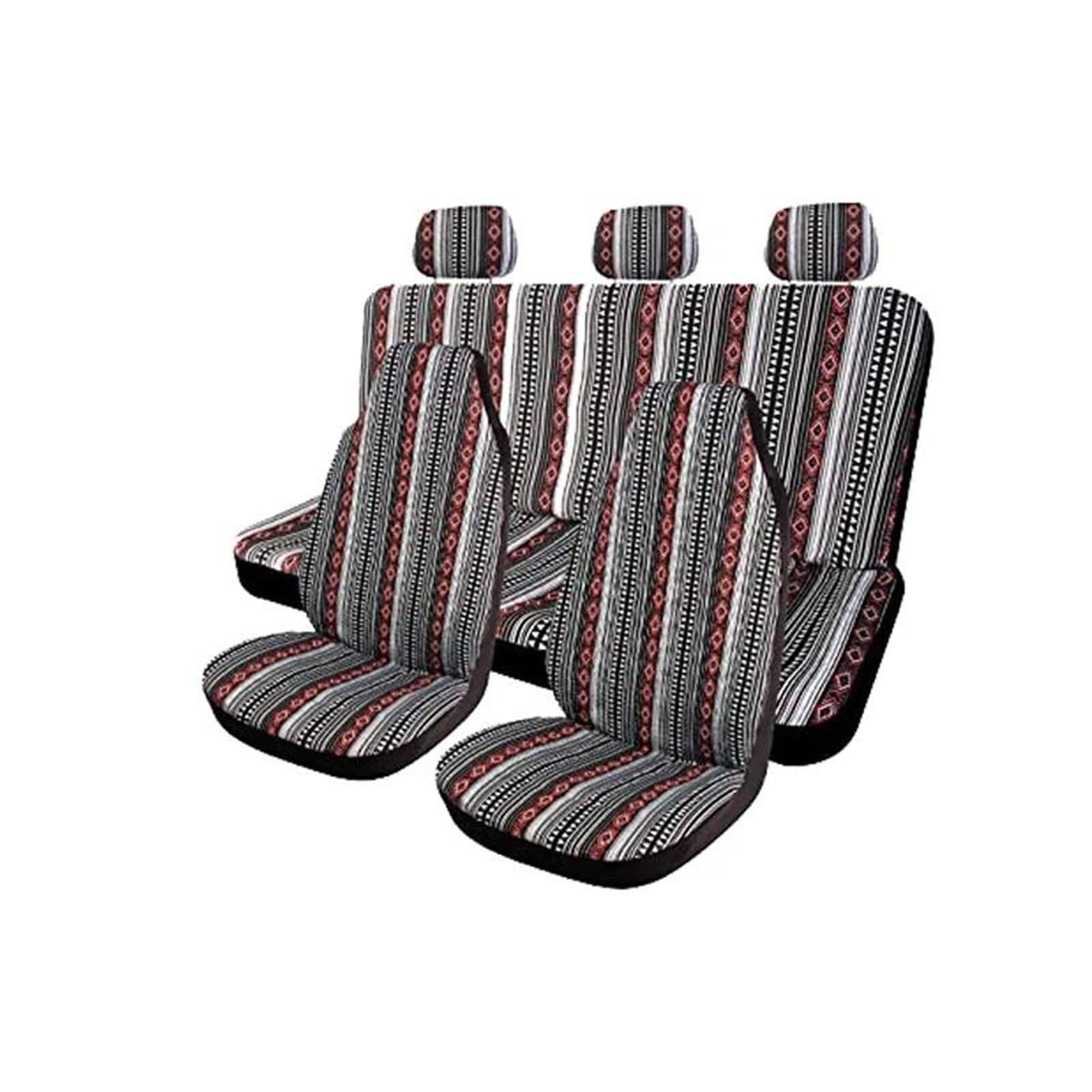 Set coprisedili per auto Set Coprisedili Per Auto, Di Coperte Per Sella Tessuto Universale Adatto Alla Maggior Parte Dei Seggiolini Protezione Coprivolante Coprisedile Seduta(10 pcs set Type B)