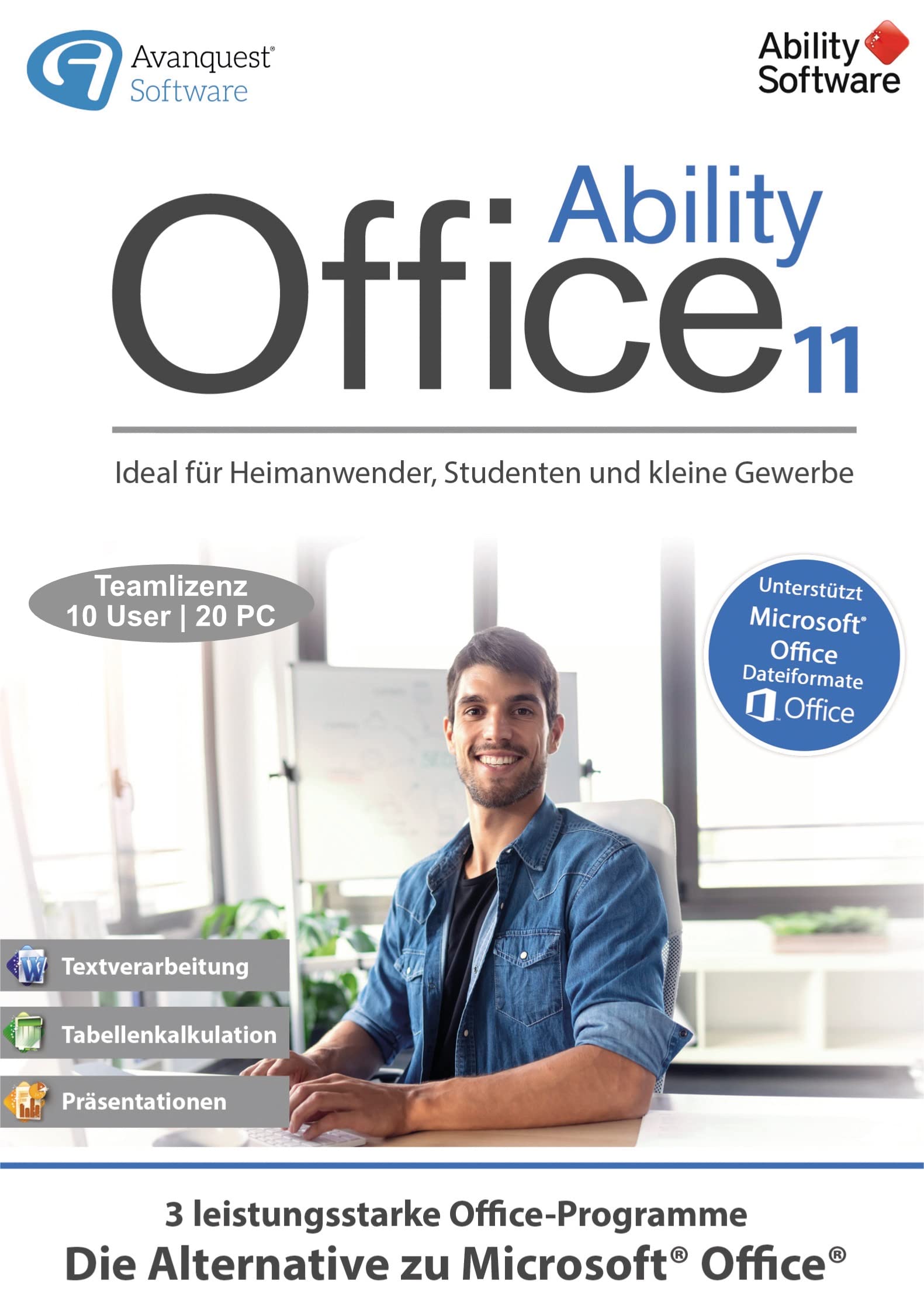 Ability Office 11 Standard - 10 Benutzer - 20 PC - Dauerlizenz - (ProduktKeyCard) - PKC