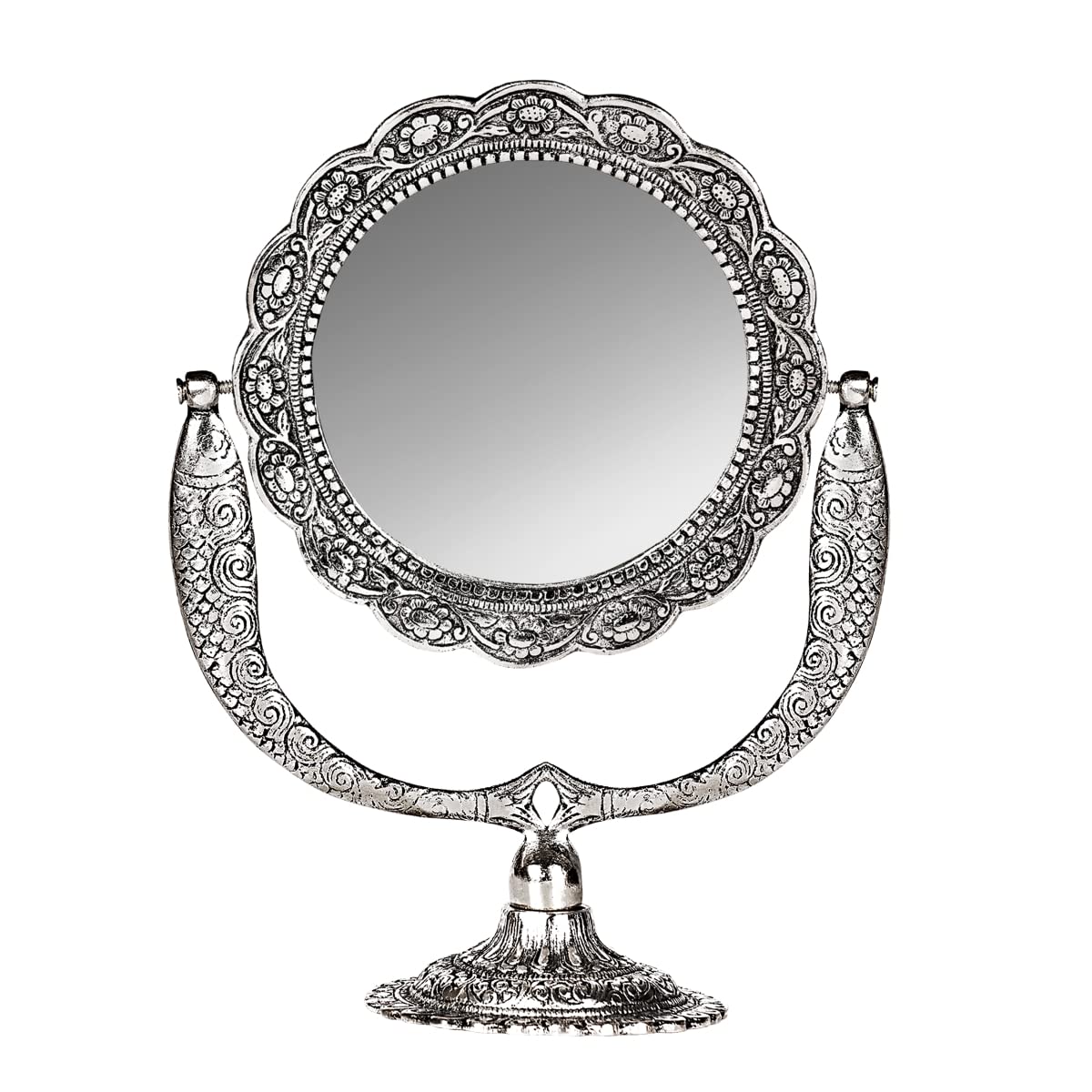 Aluminium Fish Table Mirror Silver Plated, Table top Mirror,Best for Dressing Table,Home Decor, Make-up,Gifting-image-39