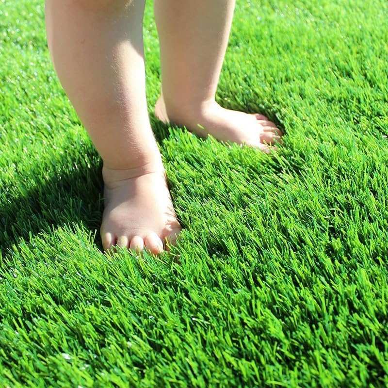 Fas Home Artificial Grass Turf 15FTx17FT, 1.38" Pile Height Realistic Synthetic Grass, Indoor Outdoor Pet Faux Grass Astro Rug Carpet for Garden Backyard Patio Balcony