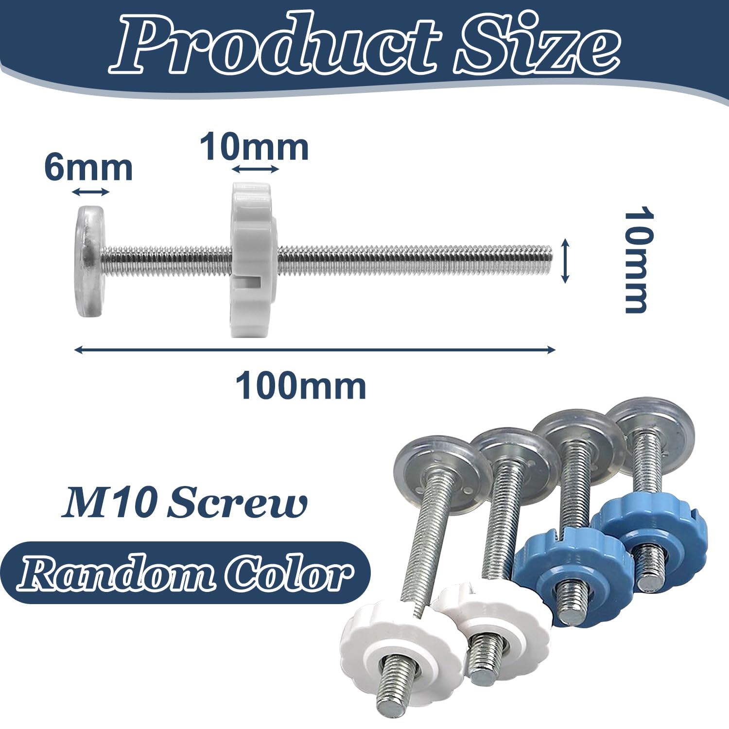 Stair Gate Pressure Fit Spares Set - 4 Pack M10 Bolts for Baby Gates, Wall Mount Fittings, Durable Secure Replacement Kit for Safety Gates, Universal Baby Gate Accessories for Home Childproofing - Image 2
