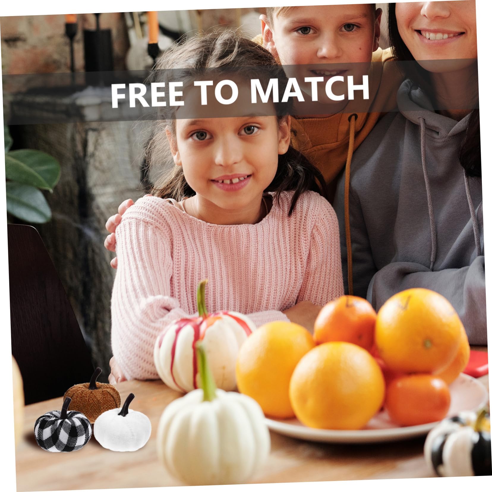 PartyKindom 5 Set Decorazione Di Zucca in Tessuto Simulato Crea Zucche Finte Lanterna Di Zucca Di Halloween Zucche in Tessuto Espanso Decorazioni Per La Tavola Di Halloween Stoffa 6 Pezzi*5