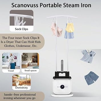 Aironox Ironing Machine, 2026 New Automatic Ironing Machine, Time & Temperature Adjustable, Quick Ironed Dry, Built-in Aromatherapy Tank, for Shirts, Pants, Shoes