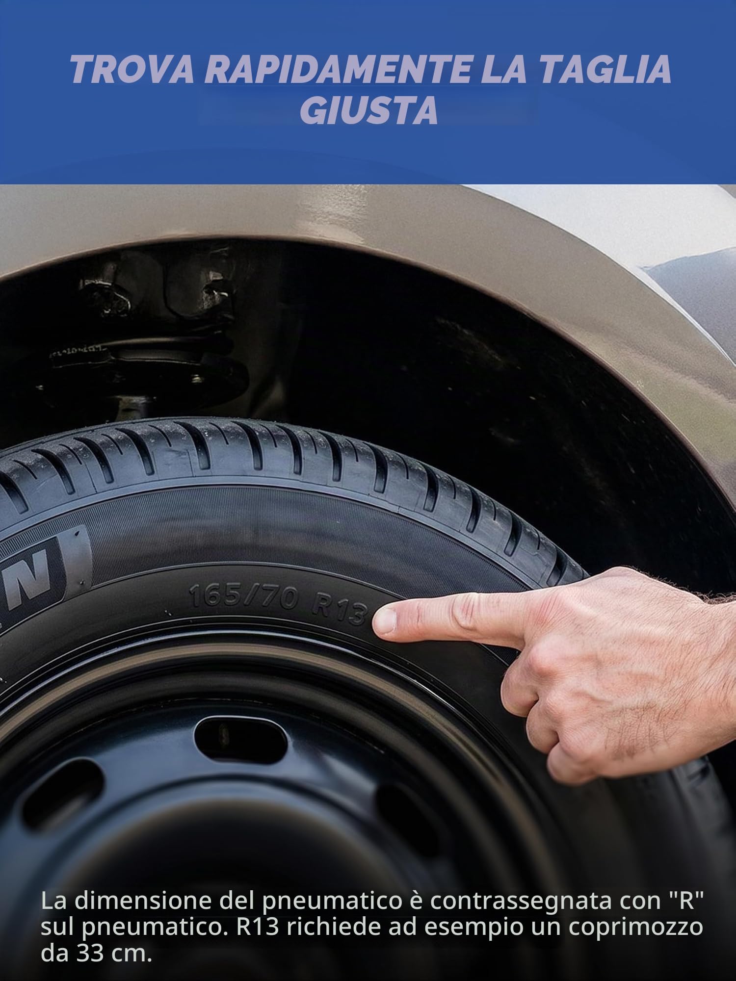 Michelin 92014 Copricerchi Louise con sistema riflettente N.V.S., set da 4, 38.10 cm, 15'', argento/nero