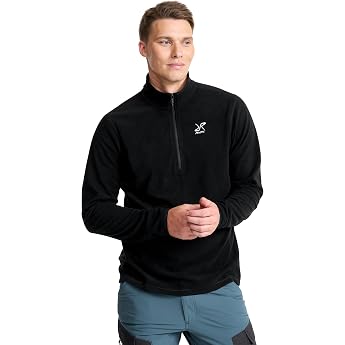 RevolutionRace Hiker Half-Zip Fleece for Men Lightweight and Elastic Fleece with Half Zip