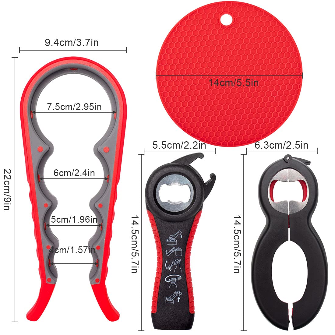 Décapsuleur Réglable En Acier Inoxydable Pour Personnes âgées