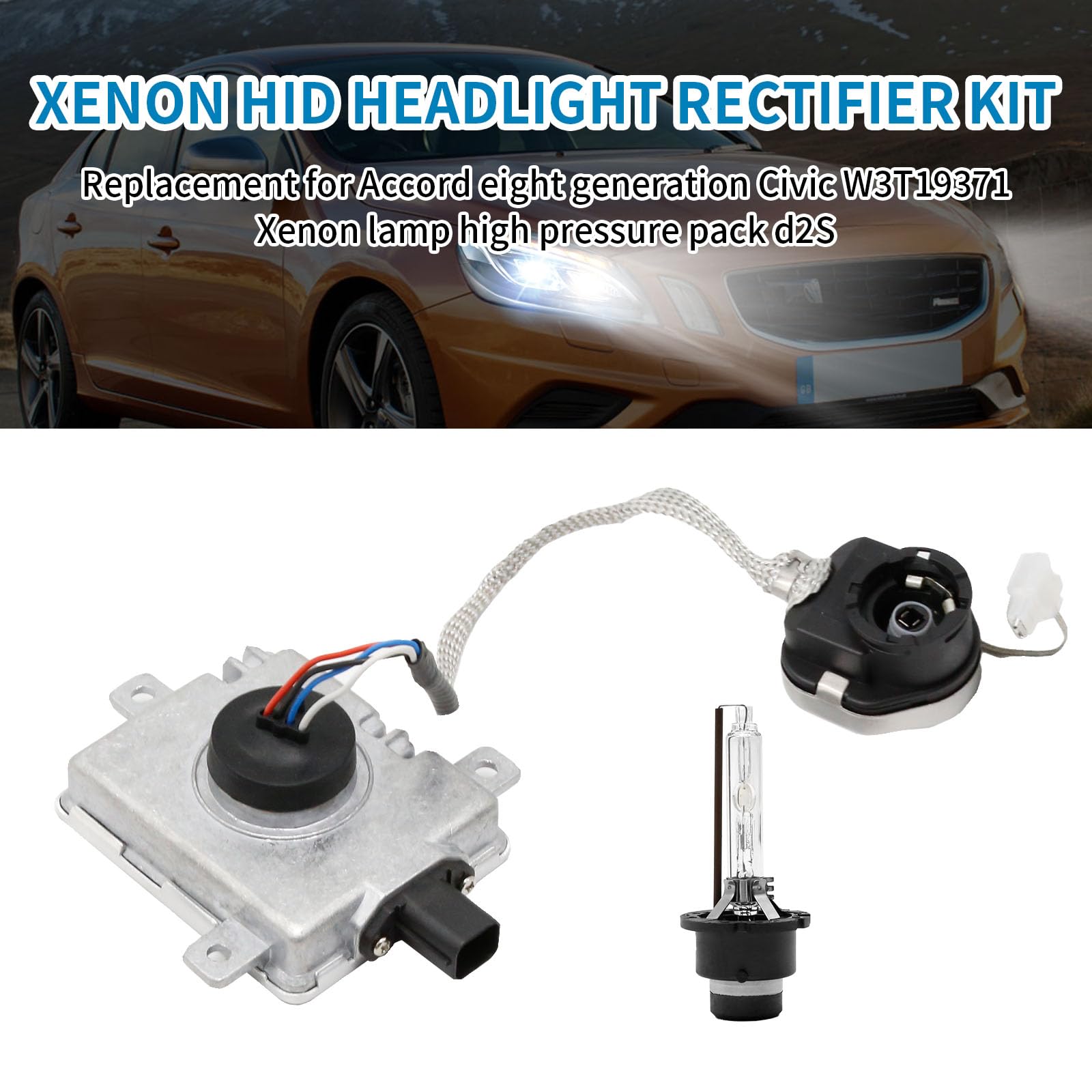 W3T19371 Xenon HID Headlight Ballast With Igniter And D2S Bulb For Acura TL TL-S TSX ILX ZDX RDX MDX CSX Honda CR-Z Odyssey Mazda CX-5 CX-9 3 5 Mitsubishi Outlander Lancer W3T19371 - View #3