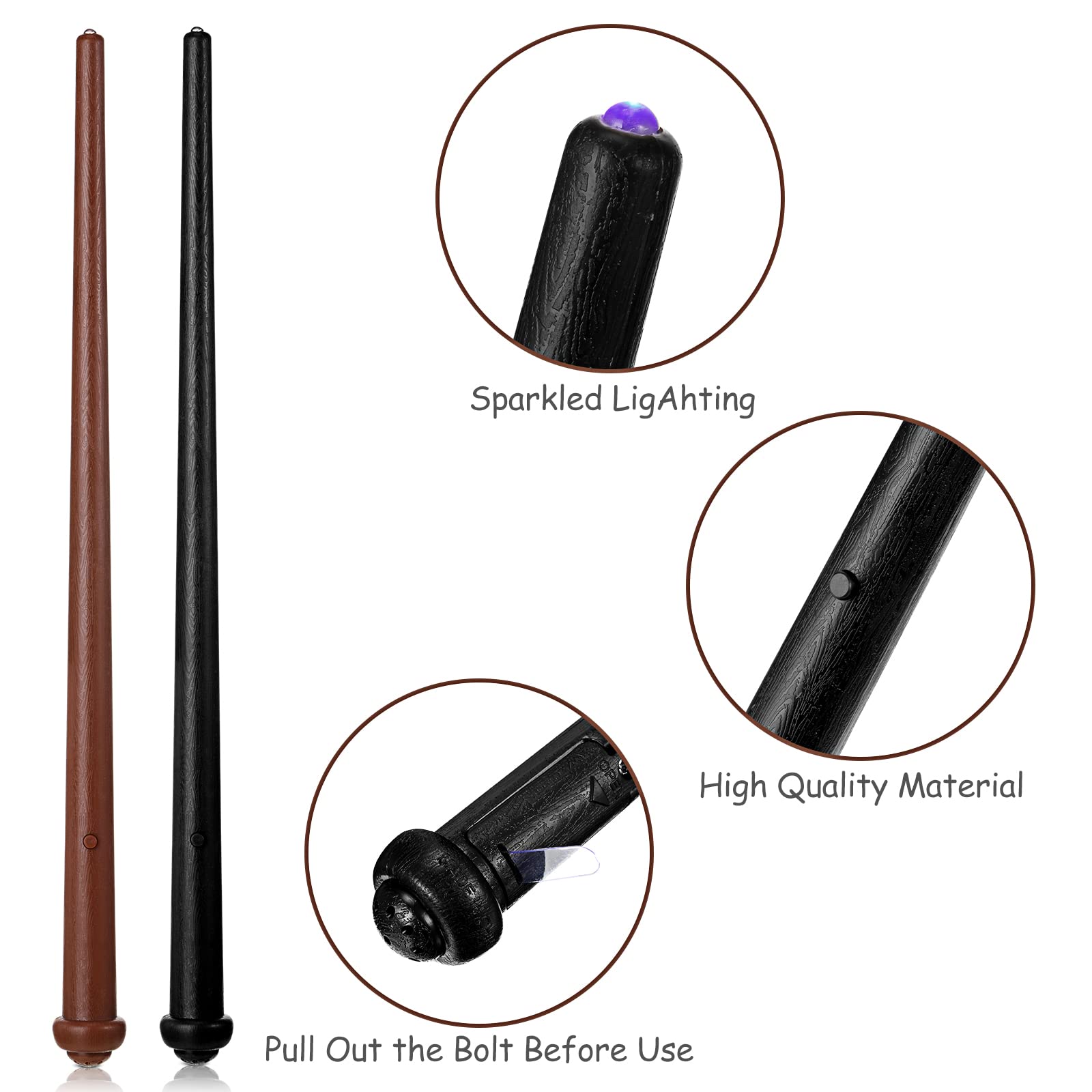 Amazon.com: Sumind 4 Pcs Light up Magic Wand with Sound for Kid