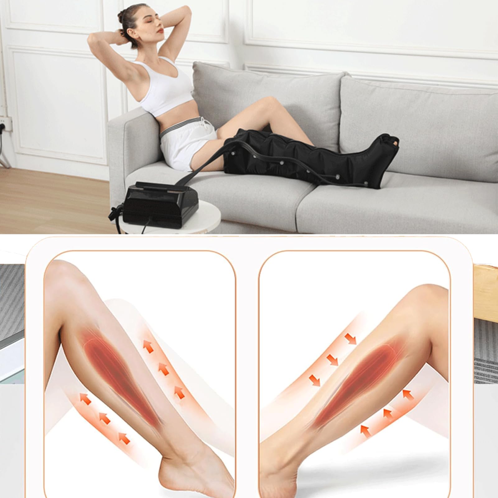 Bottes Pressothérapie, Jambes Lourdes Et Douloureuses, Botte Pressothérapie Lymphatique, Pressotherapie Jambes Et Ventre Et Bras, Jambes, Taille, Machine De Massage pour Soulager Douleur