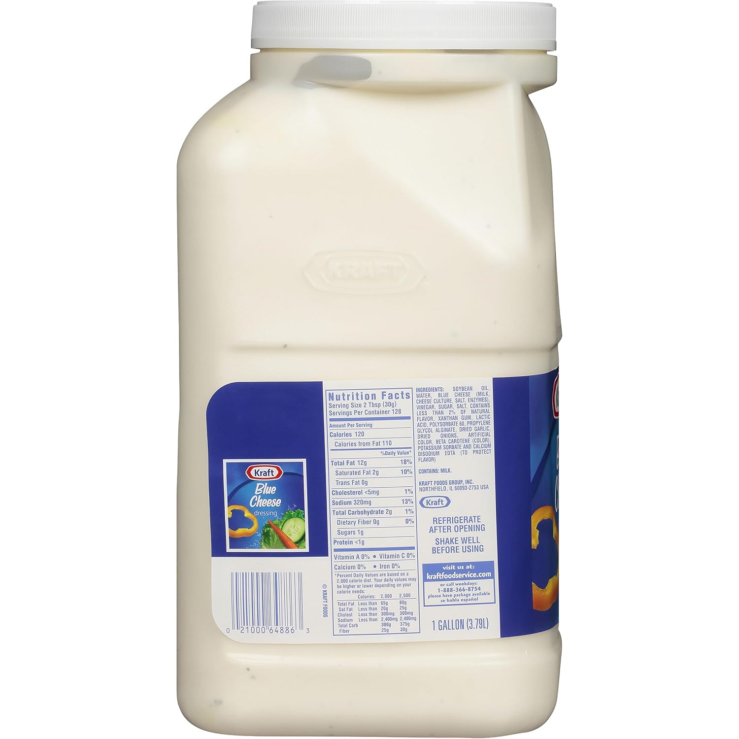 Kraft Brand Dressing Pourable Blue Cheese Dressing, 128 Ounce