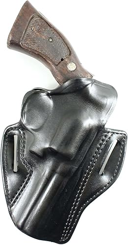 DeSantis Funda para romper el pulgar, derecha, negra, COLT Police Positive 4", Ruger SPD-6, SVC-6, SCY-6 4", S&W K Frame 4"