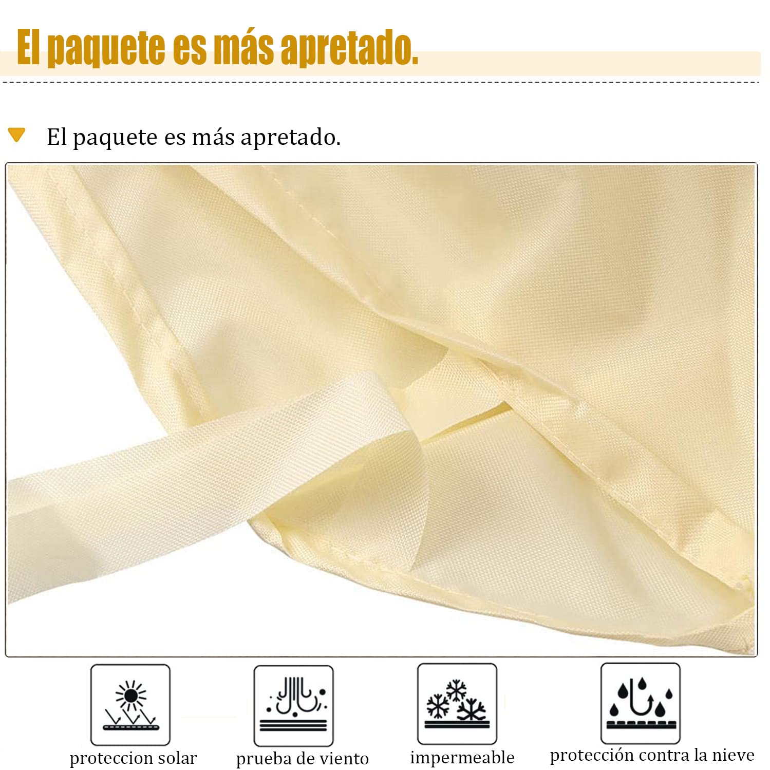 Copertura Per Tenda Da Sole Retrattile - Tessuto Oxford Impermeabile, Antipolvere - Beige, 3 Metri - Foto 2