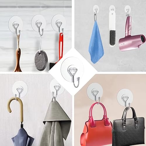 Miniatura 3 de Paquete de 14 ganchos adhesivos grandes de pared impermeables resistentes al óxido ganchos adhesivos extraíbles y resistentes para colgar de 22
