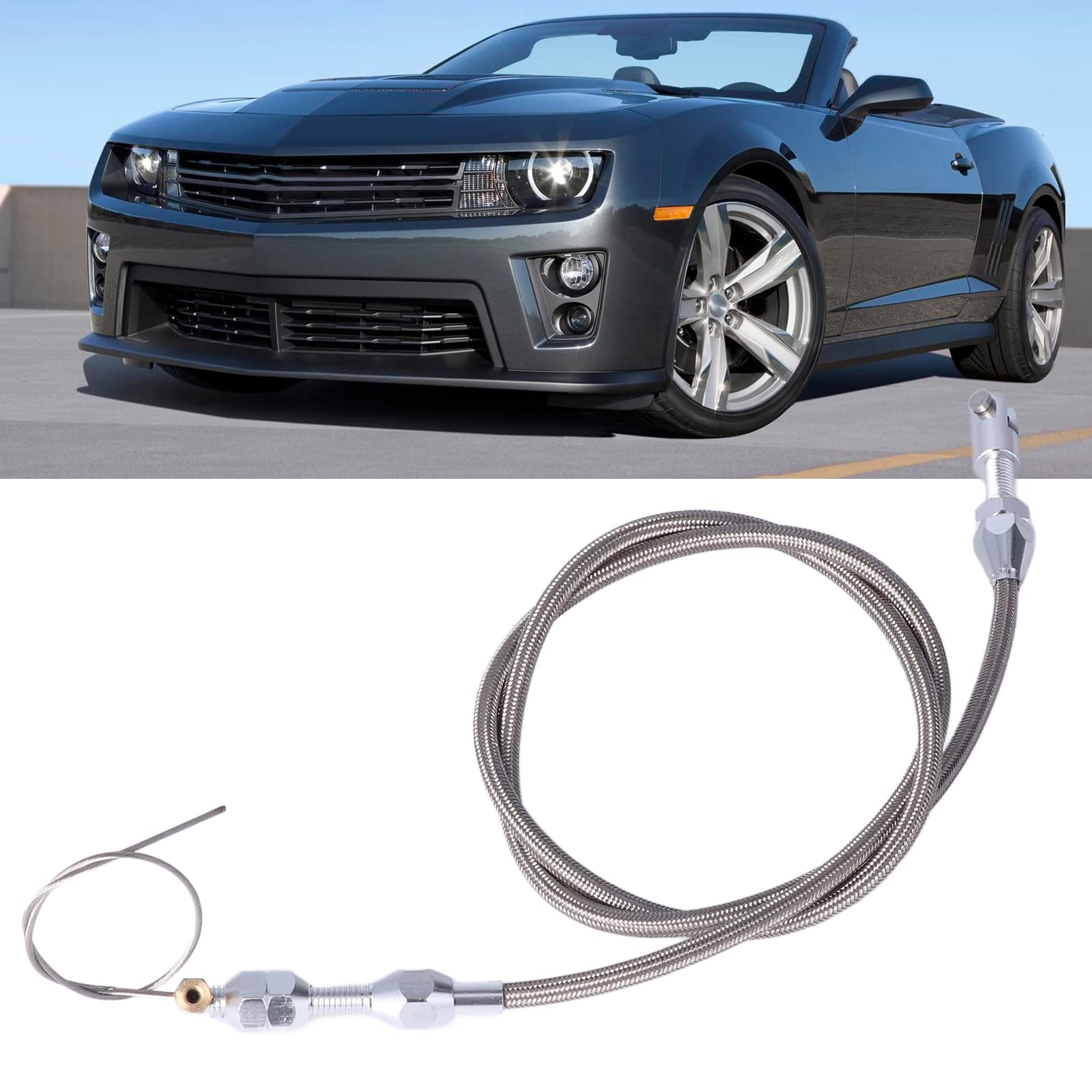 Cable de acelerador Torvex, cable de control de cable de acelerador de acero inoxidable de 36 pulgadas compatible con motores LS1 4.8L 5.3L 5.7L 6.0L