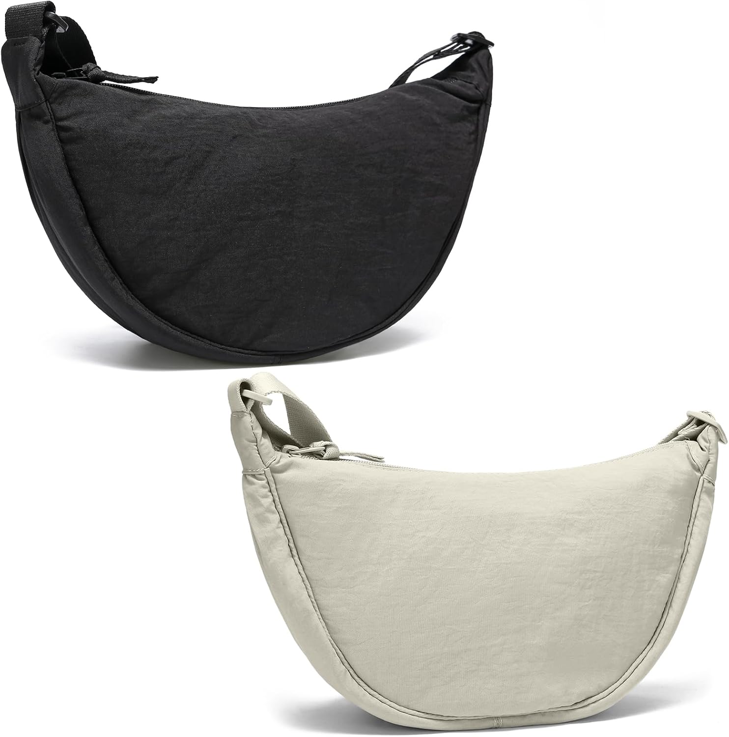YIKOEE Crescent Bag for Women Men Small Sling Crossbody Bag with Half Moon Shape