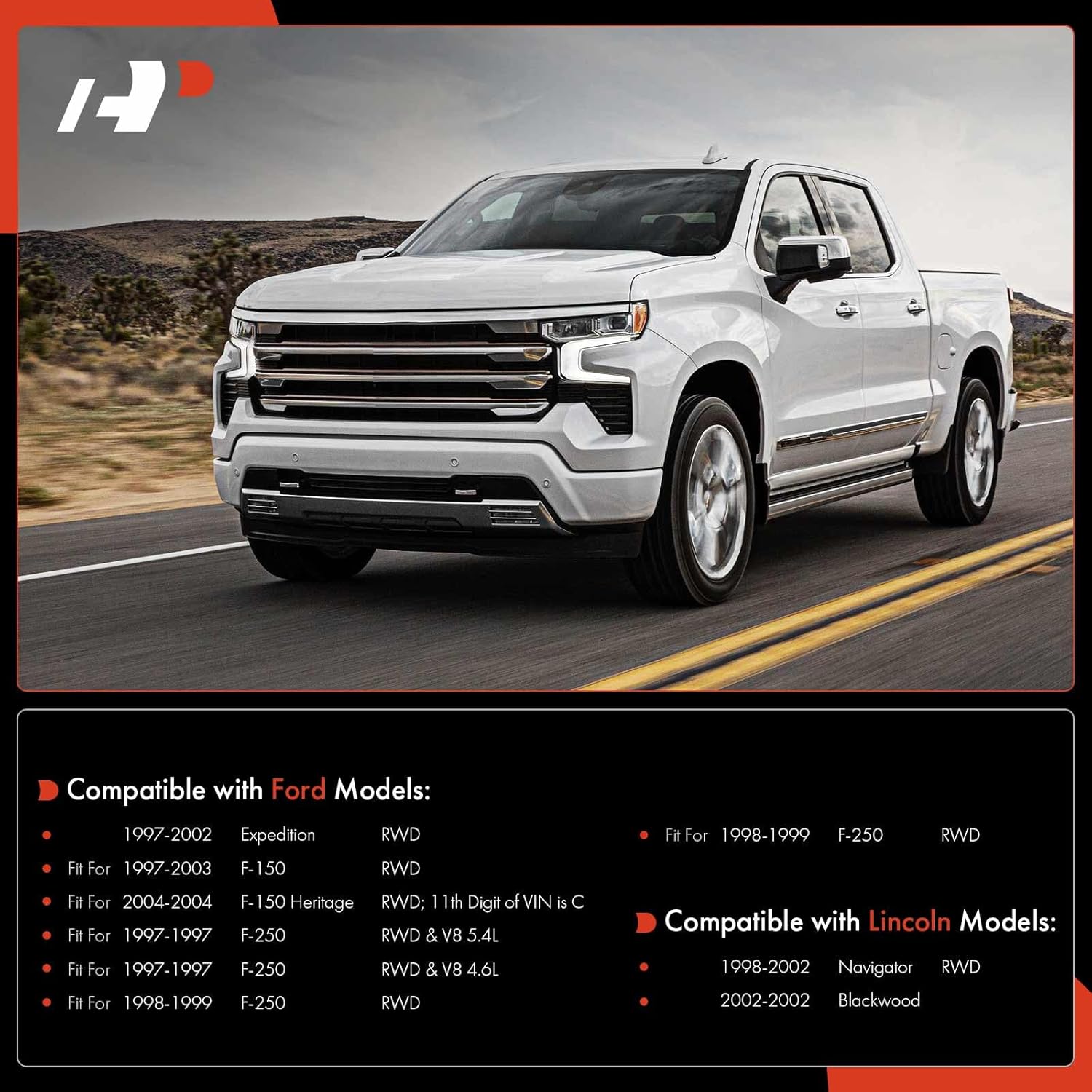 A-Premium Set of 8, Front Inner Outer Tie Rod End, Pitman Arm, Idler Arm, Compatible with Ford F-150 1997-2003, F-150 Heritage 2004, F-250 1997-1999, Expedition, Lincoln Navigator, Blackwood