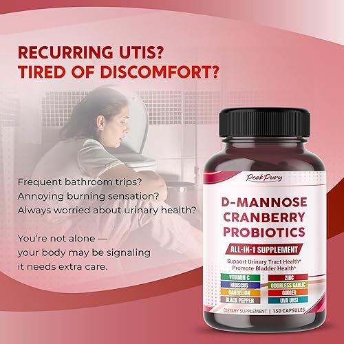 Miniatura 2 de D-manosa con arándano, probióticos y Uva Ursi - Suplemento todo en 1 para la salud del tracto urinario y la vejiga - 75 porciones