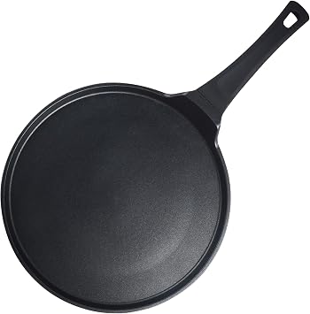 SKITCHN Crepe Pan Nonstick Dosa Pan, Tawa Pan for Roti Indian, Non-Stick Pancake Griddle Compatible with Induction Cooktop, Comal for Tortillas, Griddle for Stove Top - 12.5 IN