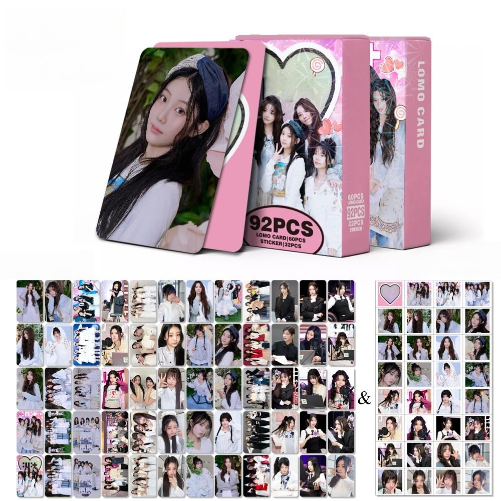 MXP ILLIT 60 Pcs Postcards + 32Pcs stickers 'GLLIT' Cards MOKA WONHEE IROHA YUNAH Photo Cards(I''ll like you)