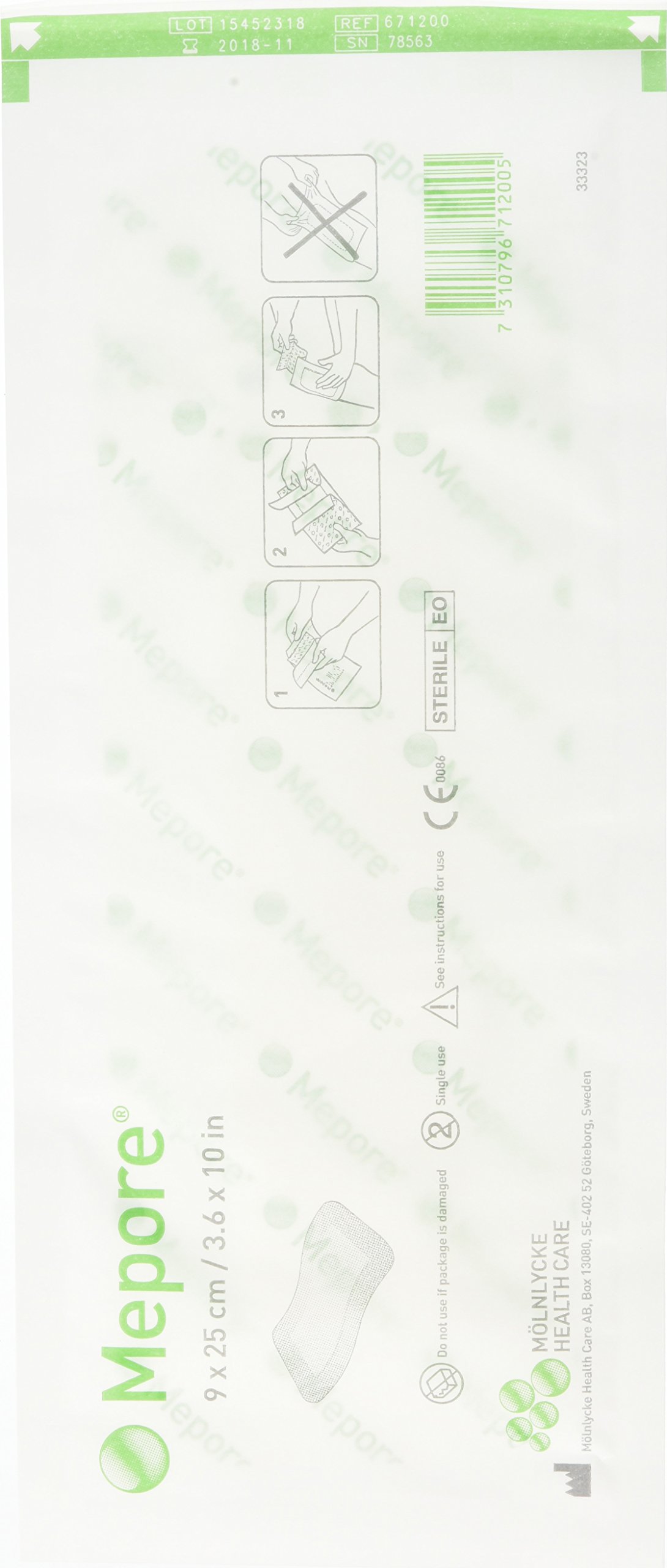 Mepore 99XX0351 Adhesive Dressing, 9cm x 25cm, Pack of 30